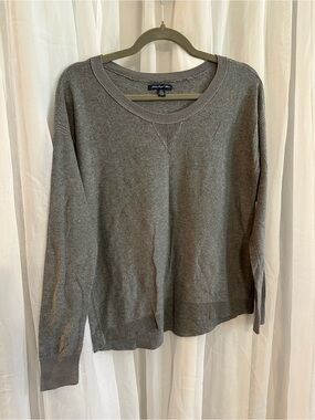 American Eagle Outfitters Charcoal Crewneck Sweater